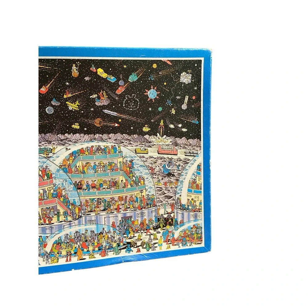 Vintage 1990 MB Where's Wally Future 1000 Pc Puzzle As Is Holland